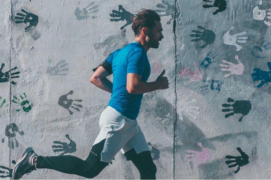 Running on a path remembering when he thought "I have no direction in life at 40"